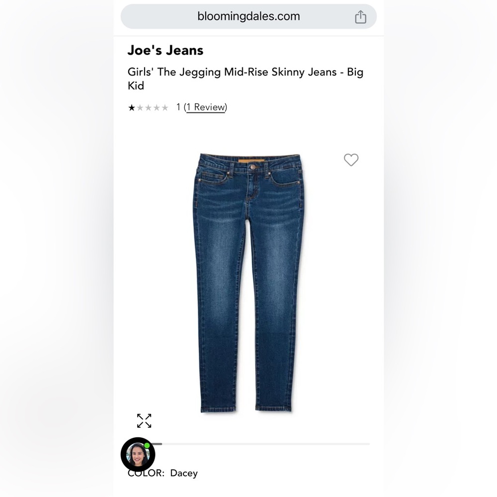 NWT Joe’s Jeans 14 The Jegging Mid-Rise Skinny Jeans in Dacey Wash